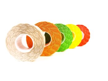 6 Stk. Preisetiketten 26x12mm farbig