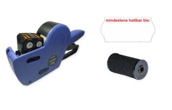 SATO Food MHD-Set – Datumsauszeichner mit Farbrolle und MHD-Etiketten 26x16